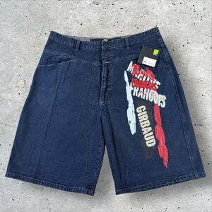 NWT Vintage‎ Girbaud Logo Denim Shorts Size Y2K Baggy Skater Hip-Hop Sz 42